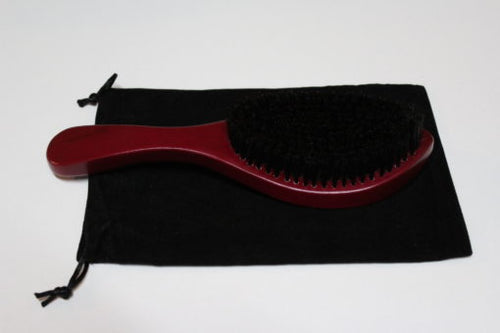 Smooth Stylz 360 Wave Brush / with Black Carry Bag | Burgundy w Medium Bristle